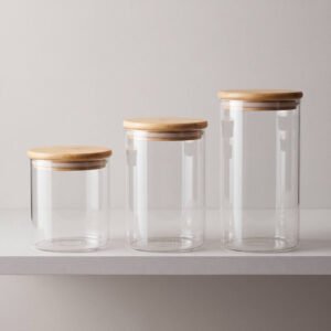 Glass Canister Set of 3